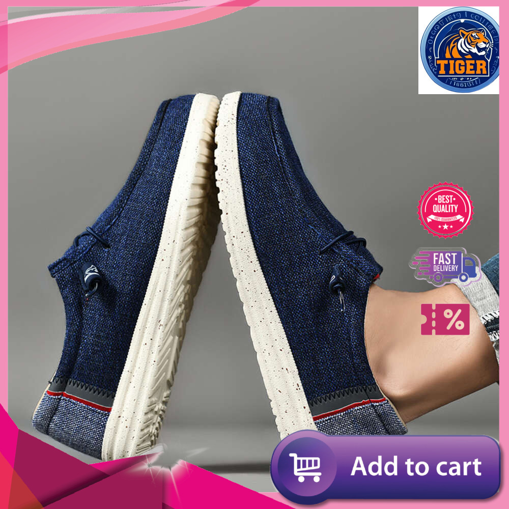 Ddmytiger Canvas Men Casual Mens Loafers Breathable Slip On Flats Male Vulcanized Driving Shoes Plus Size Walking Shoe Outdoor Shoes