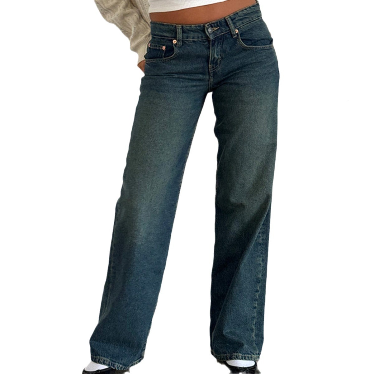 High quty denim TEMU womens straight leg jeans Z260313