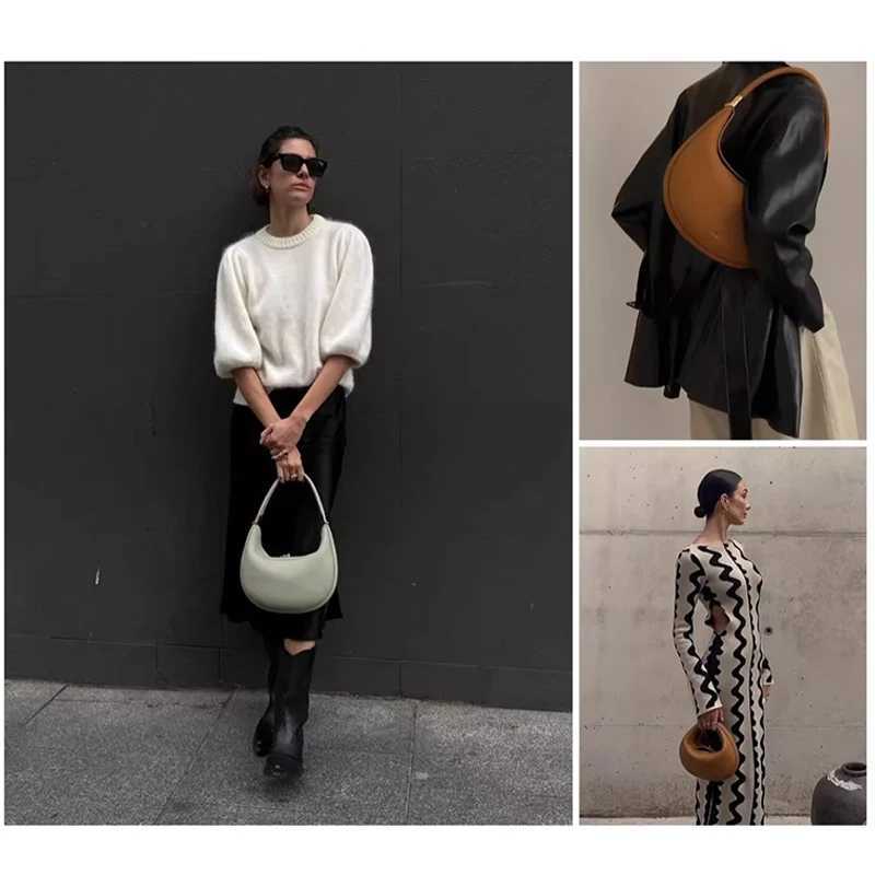 Luxury Crescent Bag Designer New Pine Moon Series Woman Hobo Handbag Versatile Leather Shoulder Bag Fashion Purse Underarm BagsW250521