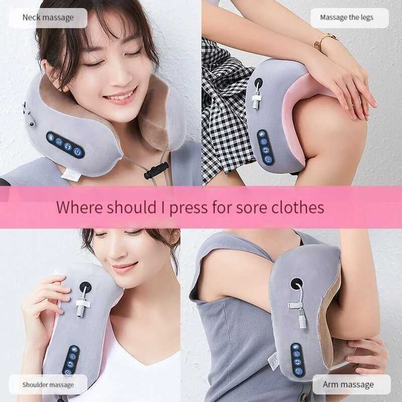 U-shaped massage pillow cervical massager simulation human kneading car home shoulder and neck multifunctional neck protector trW250512
