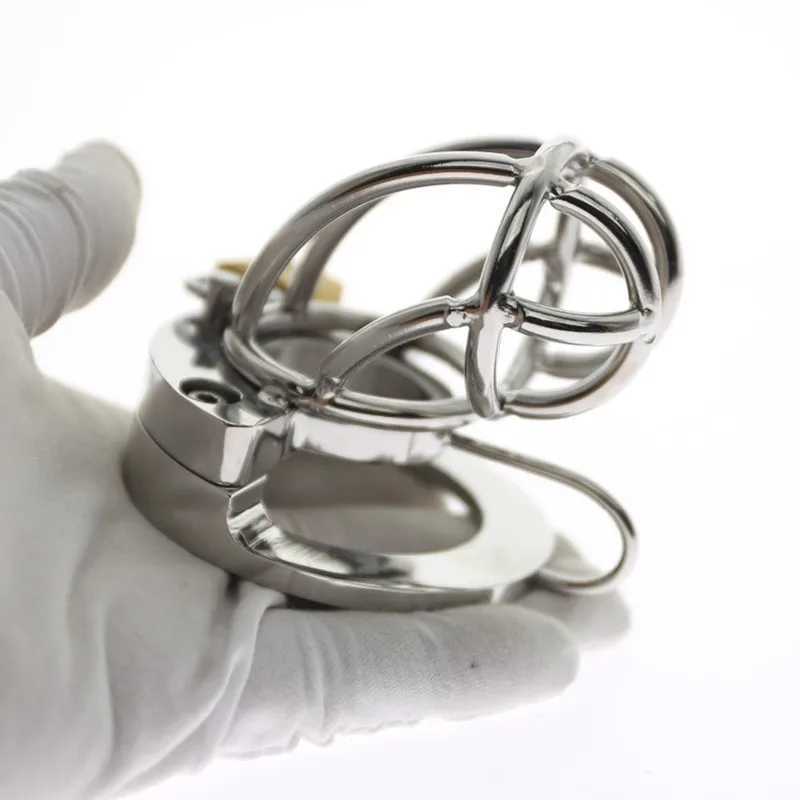 2-IN-1 BALL STRETCHER COCK CAGE COCK in cock Cage metal Chastity Belt bdsm Fetish Hot Penis in ball sex toys 2019 W250512