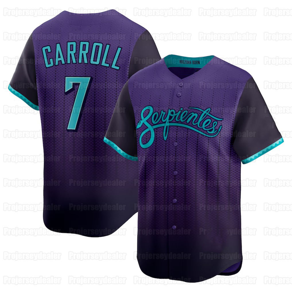 Custom Jersey Corbin Carroll Josh Naylor 2025 City Connect Jersey Burnes Ketel Marte Suarez Eduardo Rodriguez Thomas Geraldo Perdomo McCarthy Montgome