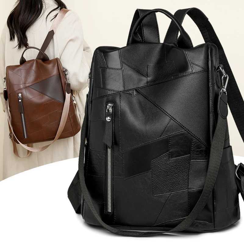 New Fashion Casual Backpack Womens Bag Fashion Bag Large Capacity Shoulder Portable Student School Bag Z250512