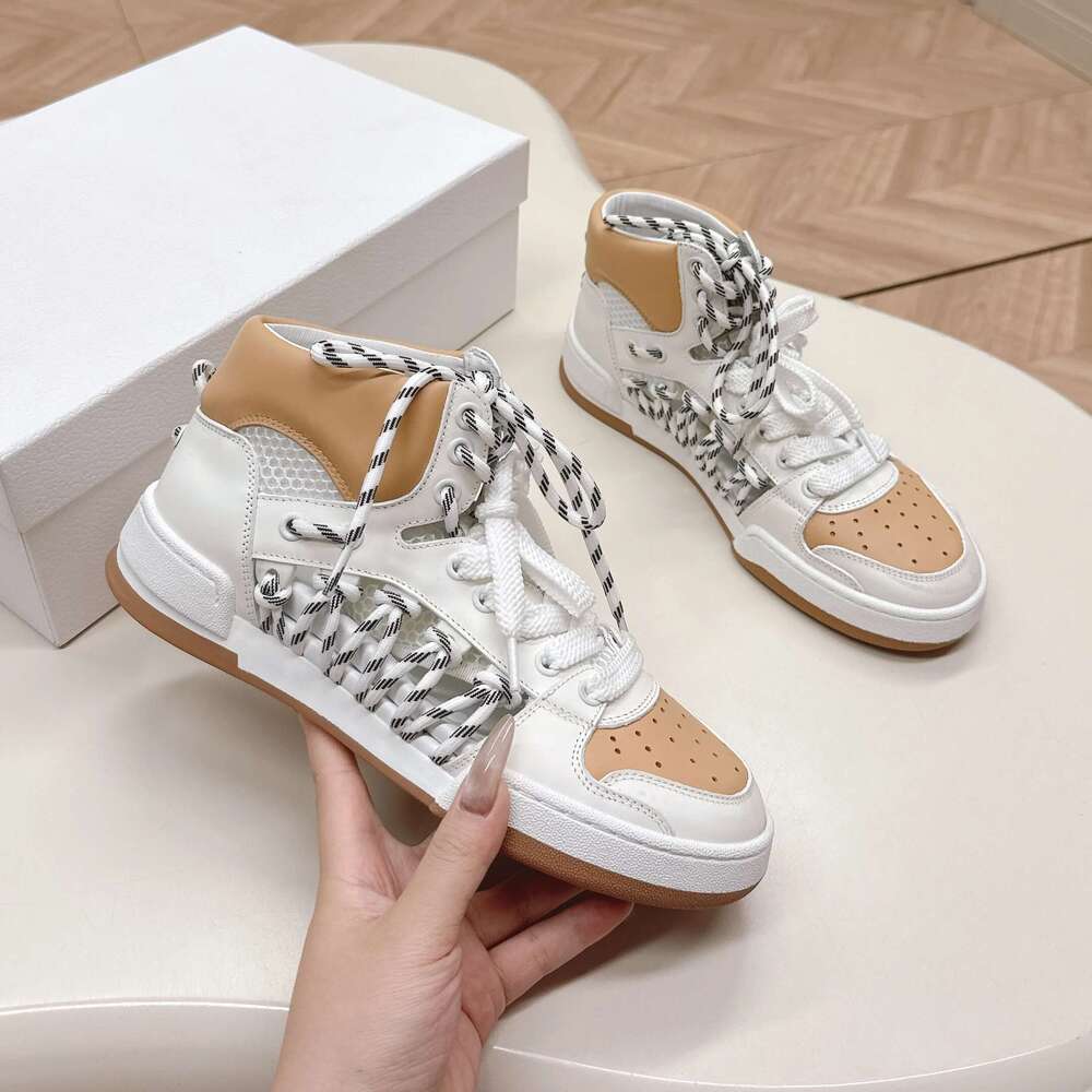 New Women Size35-44 Genuine Leather Couple Sneakers Mesh Sports Leisure Flats Hollow Designer Shoes Zapatillas De Mujer