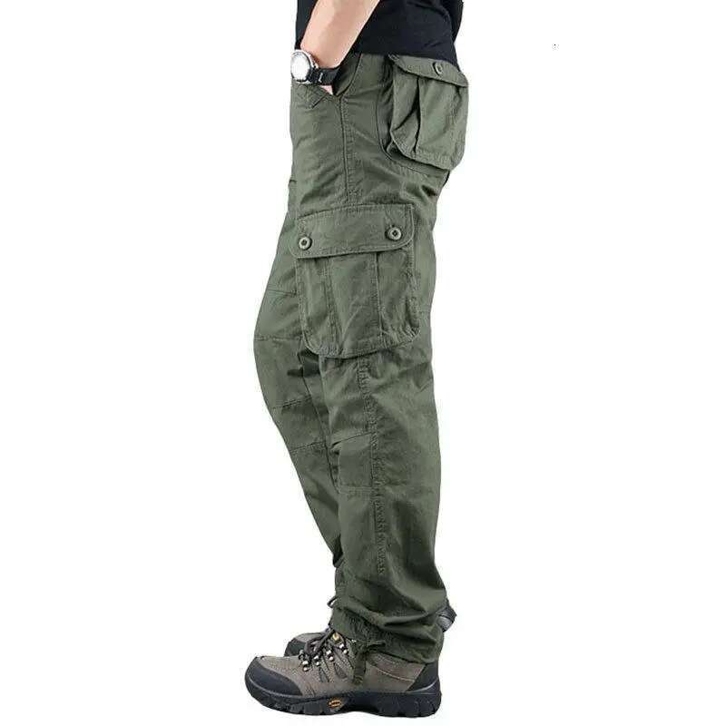 Tactical Cargo Men Cotton Overalls Outdoor Work Trousers Big Size Hombre Clothing Camo Hiking Pants