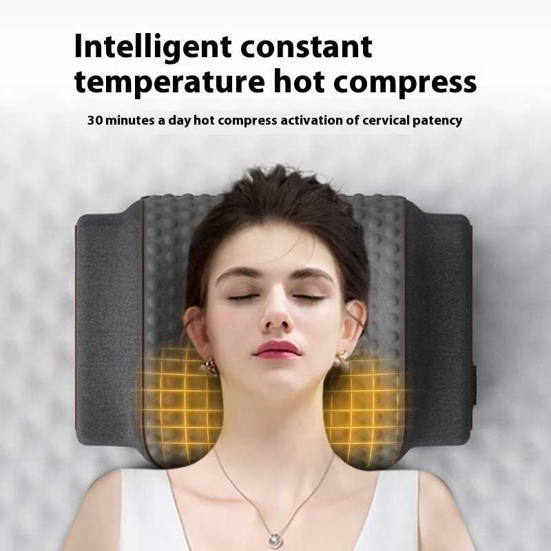 New Relieve Fatigue Airbag Neck Massage Constant temperature hot compress Pillow Electric vibrate Smart Kneading Massage PillowW250512