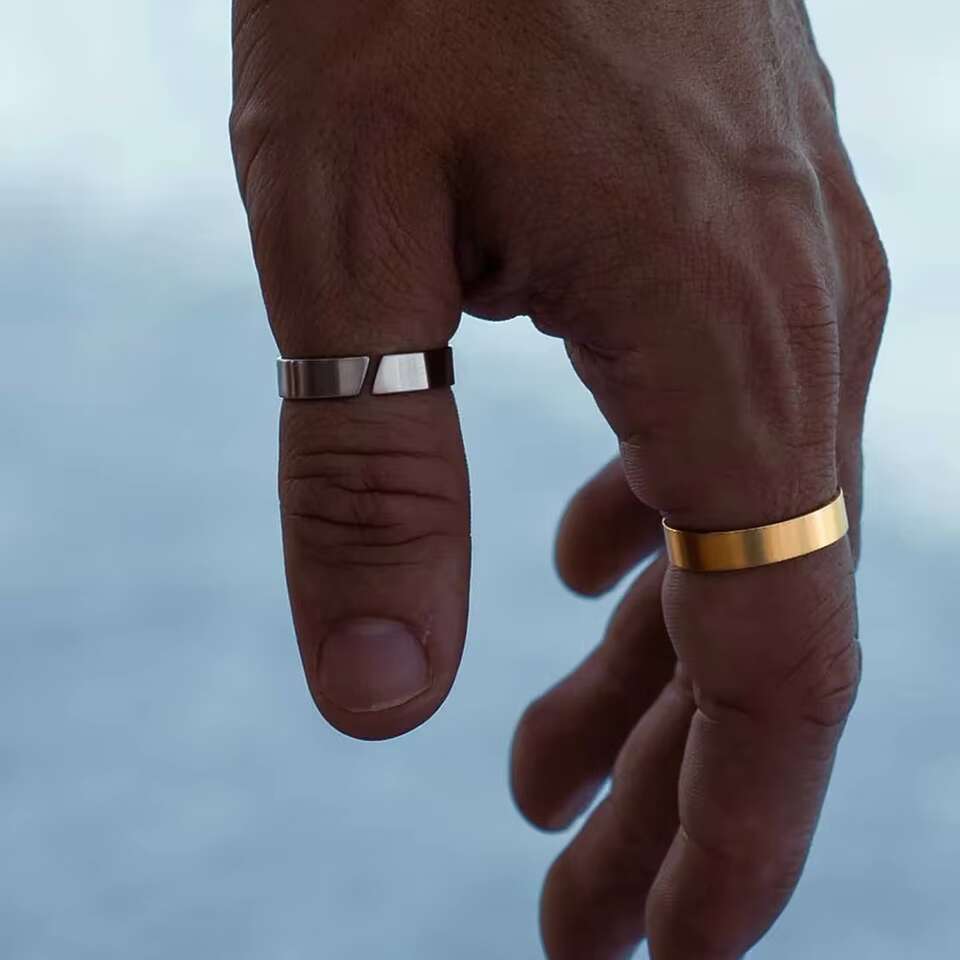 EManco Punk Trendy Minimal Unisize Mens Ring Stainless Steel Platinum Fashion Accessories Wholesale Direct Sales
