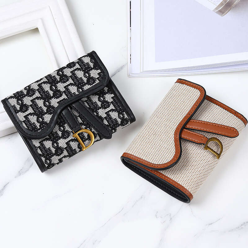 Wallet Women's Long, Large Capacity D Buckle, Card, Multi function, Three Fold Handbag