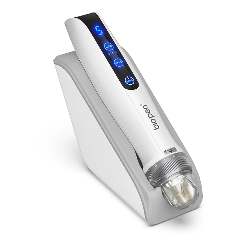 Home Use Wireless Bio Pen Q2 Microneedling EMS Red Blue Light 3in1 Dermapen Skin Care Tools Derma Pen Face Meso MTS Stamp