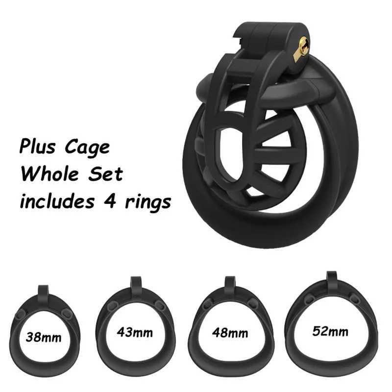 2021 Minus/Plus Cage Male Chastity Device Double-Arc Cuff Penis Ring Cock Belt Adult Sex Toys W250512
