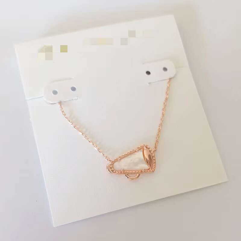 KS cheese necklace, women's jewelry, sier, rose gold, electroplated natural white shell necklace