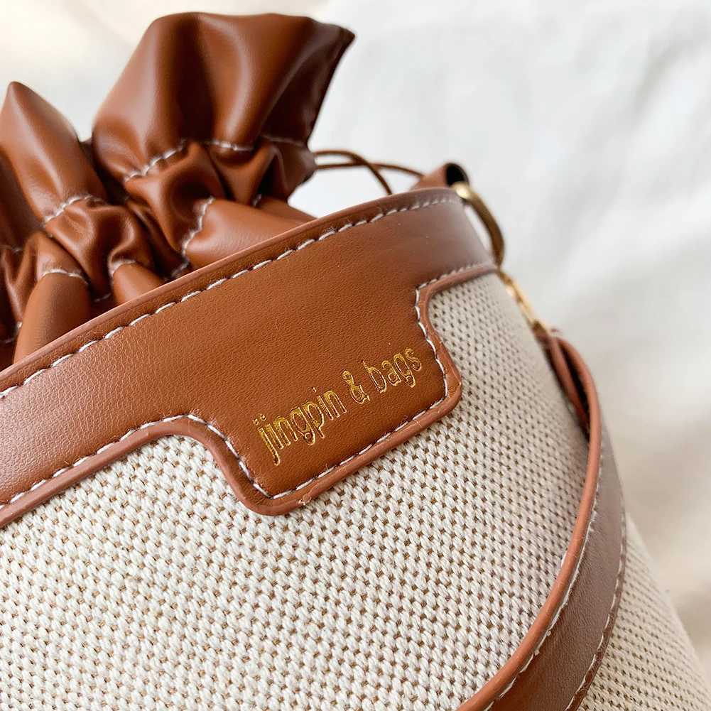 Women Shoulder Bags Cylinder PU Leather Bucket Crossbody Bag Casual Drawstring Handbags Purse for Travel Shopping Z250512