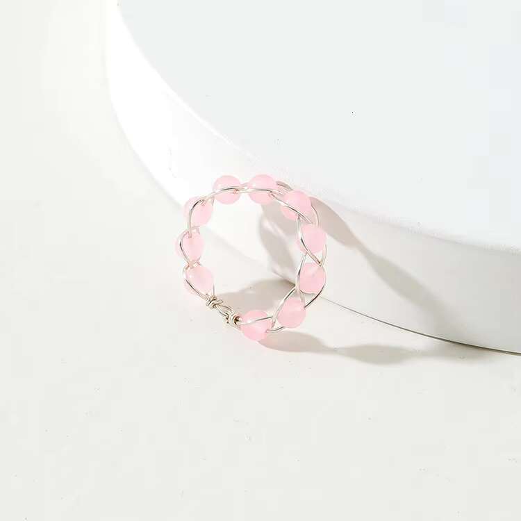 Wholesale Fashion Adjustable Natural Crystal Jewelry Rings Healing Copper Wire Wrapped Natural Stone Rings