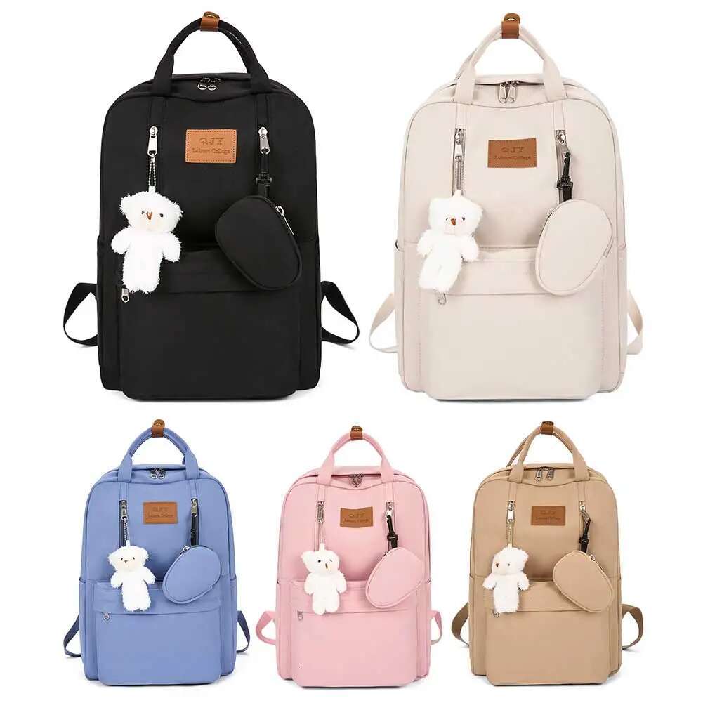 Teenagers School Large Capacity Students Book Bag Multi Pockets Sports Backpack Adjustable Strap Fashion Knapsack