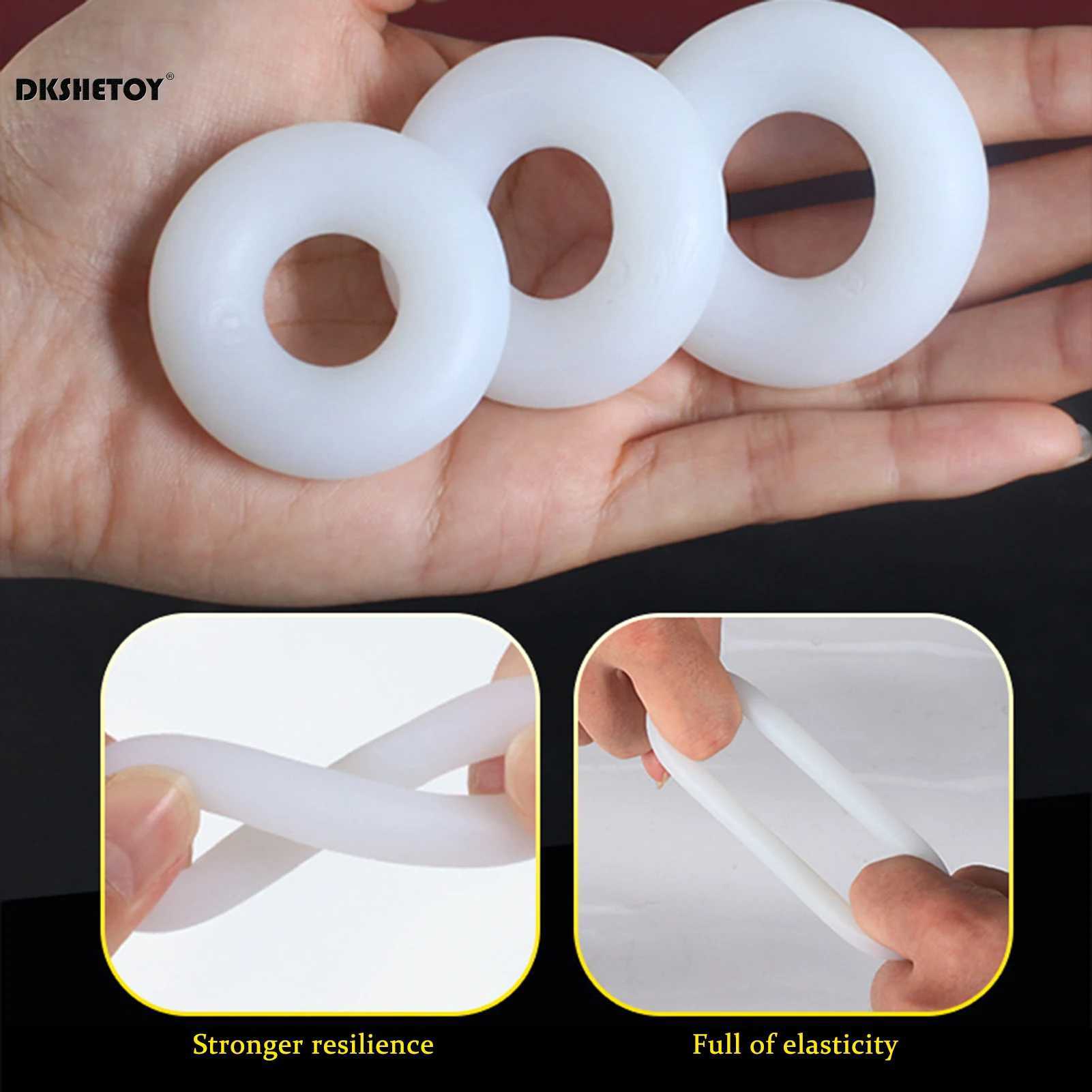 3pcs Soft Silicone Cock Ring S/M/L Size Dick Erection Ring Testicle Penis Ring Sex Toys For Men Delay Ejaculation Adult Supplies W250512