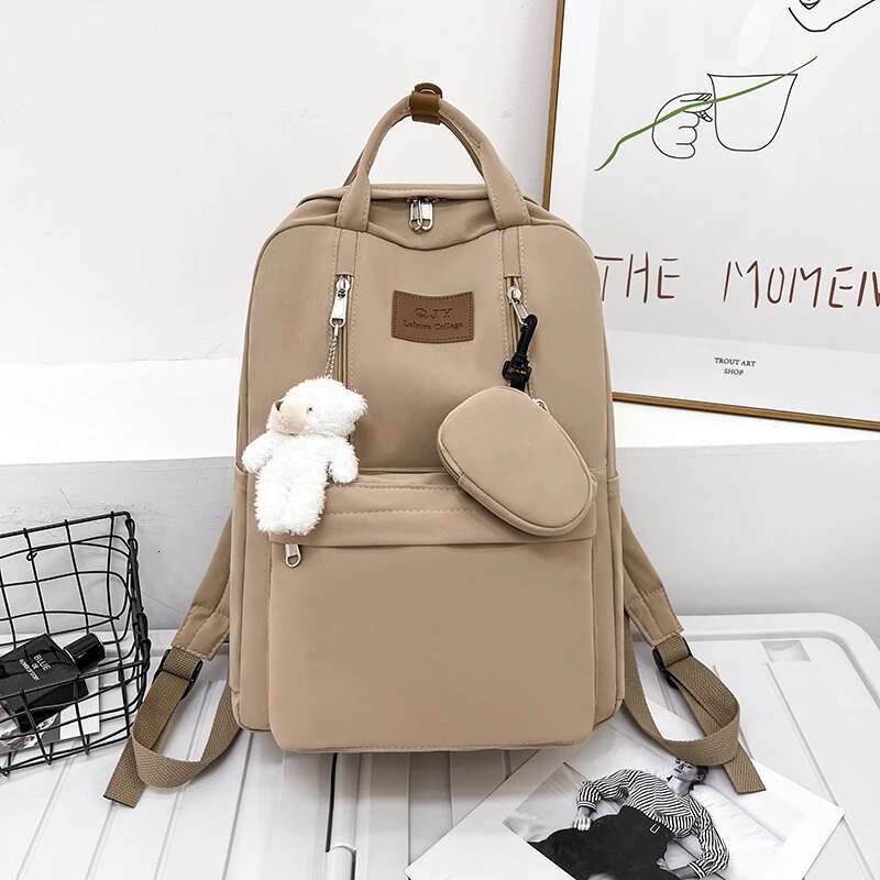 Teenagers School Large Capacity Students Book Bag Multi Pockets Sports Backpack Adjustable Strap Fashion Knapsack