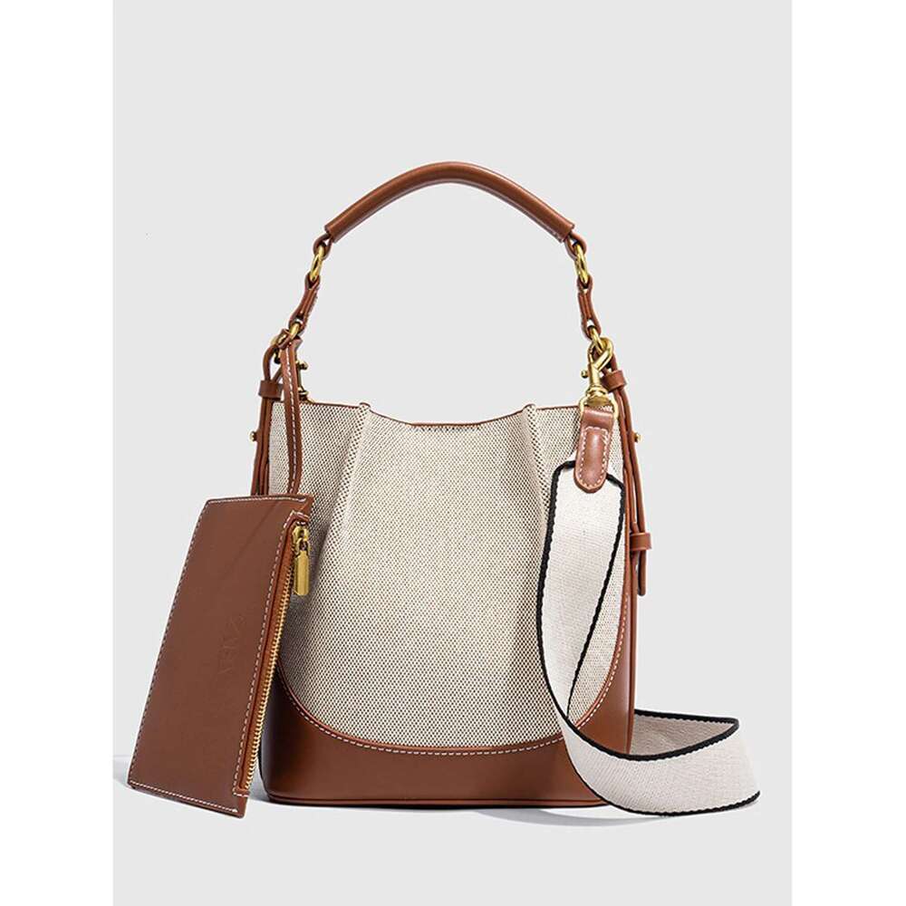 2024 new large capacity wide strap single shoulder tote sling bucket bag