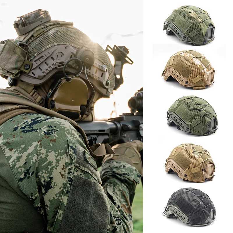 Tactical Helmet Cover for Fast Helmet Multi-Camo Helmet Cover for Airsoft HelmetMilitary Paintball Hunting Shooting Gear - 000DW250512