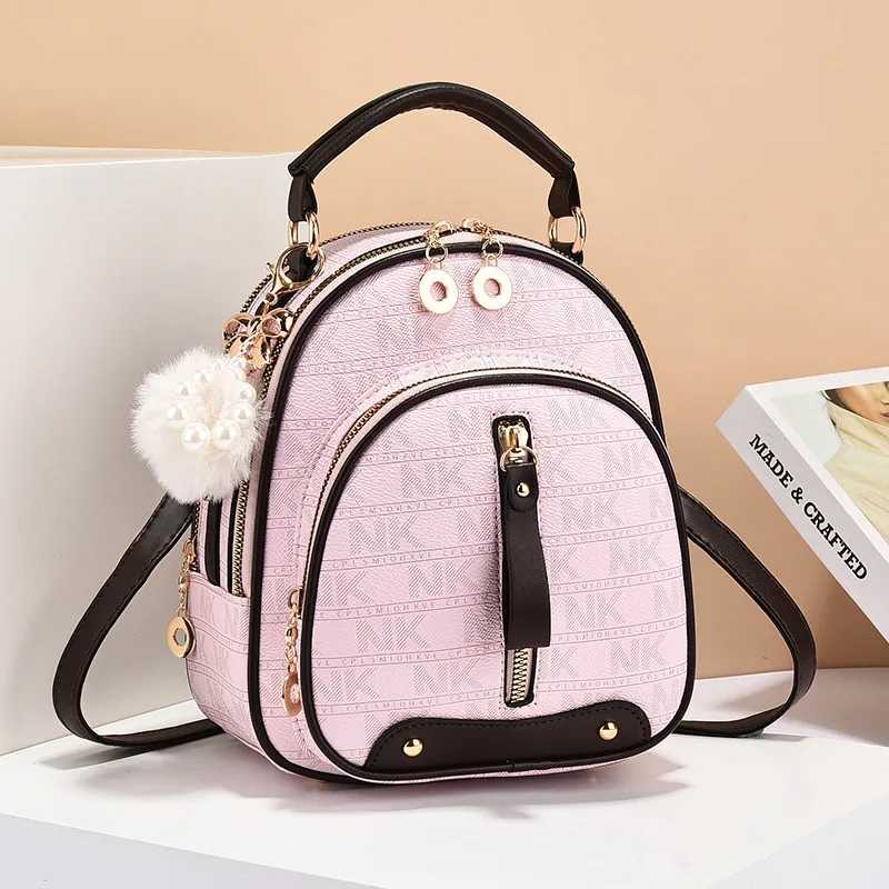 Printing Shoulder Bag Fashion Splicing Color Collision s Shoulder Bag Simple Casual Schoolbag Plush Hanging Decoration Z250512