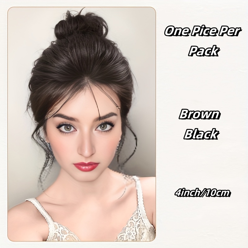 4-inch high-temperature protein filament fluffy hair accessories to create a plump and beautiful hairstyle secret weapon: invisible seamless hair acce