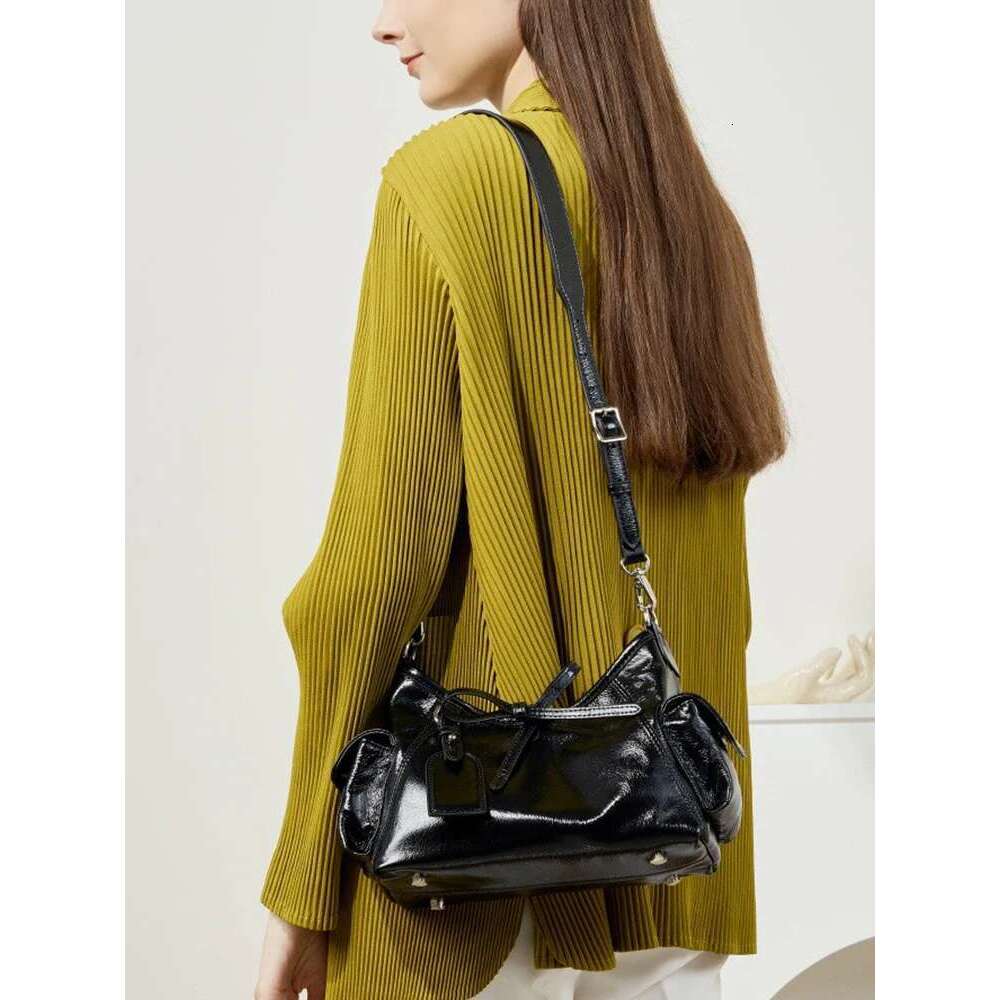 Zency Stylish Soft Leather Top-handle Chain Handbag For Women Bag Black Beige Crossbody Sac Underarm Bags