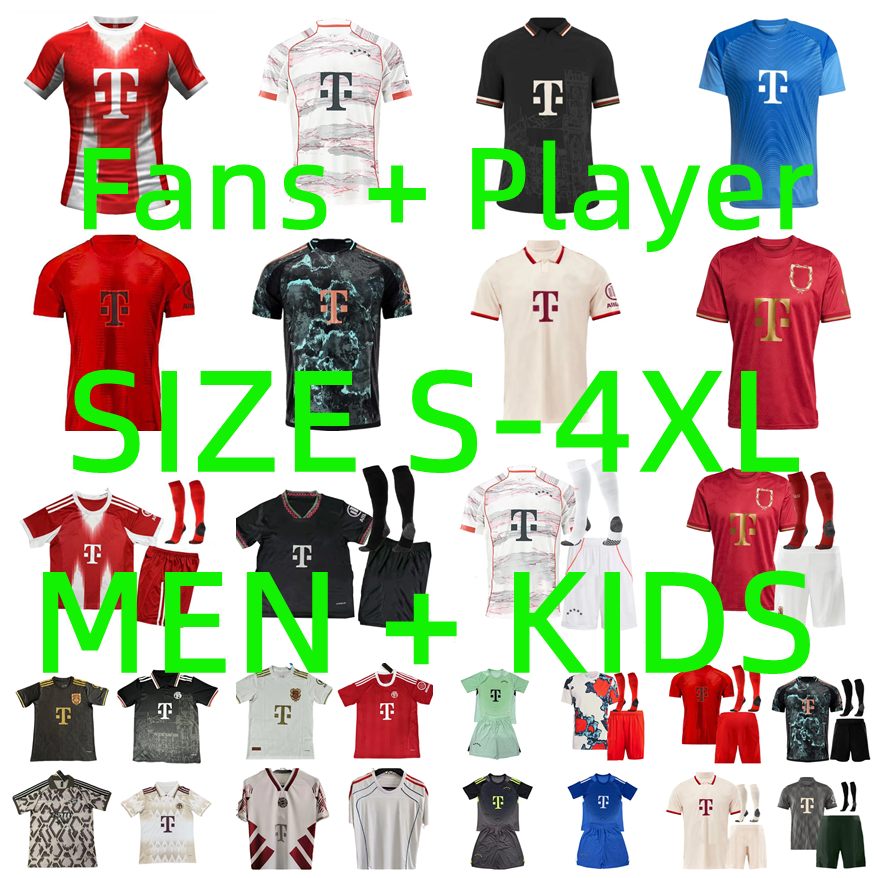 25 26 KANE MUSIALA OLISE soccer jerseys Player version BAYERNS 125 anniversary BECKENBAUER SANE KIMMICH MULLER DAVIES GNABRY mUNIch 2025 206 football shirt Men Kids