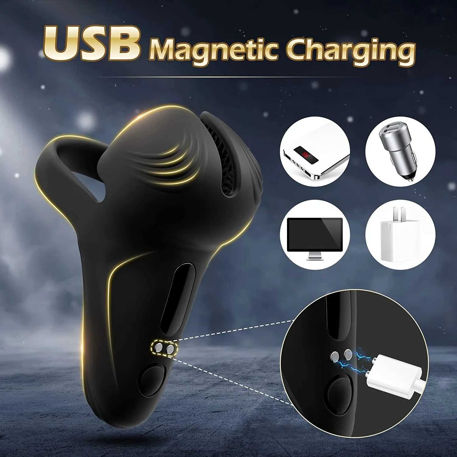 2024 New Male Testicle Massager Vibrator Cock Ring Scrotum Perineum Stimulator Sex Toys for Men Couples Adult Goods 18 W250512