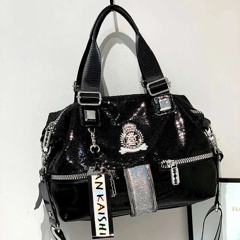 Large Capacity Women Handbag 2021 New Fashion Trend Tote Sequins Sier Casual Single Diagonal Bag Shoulder Bags Bolsa Feminina