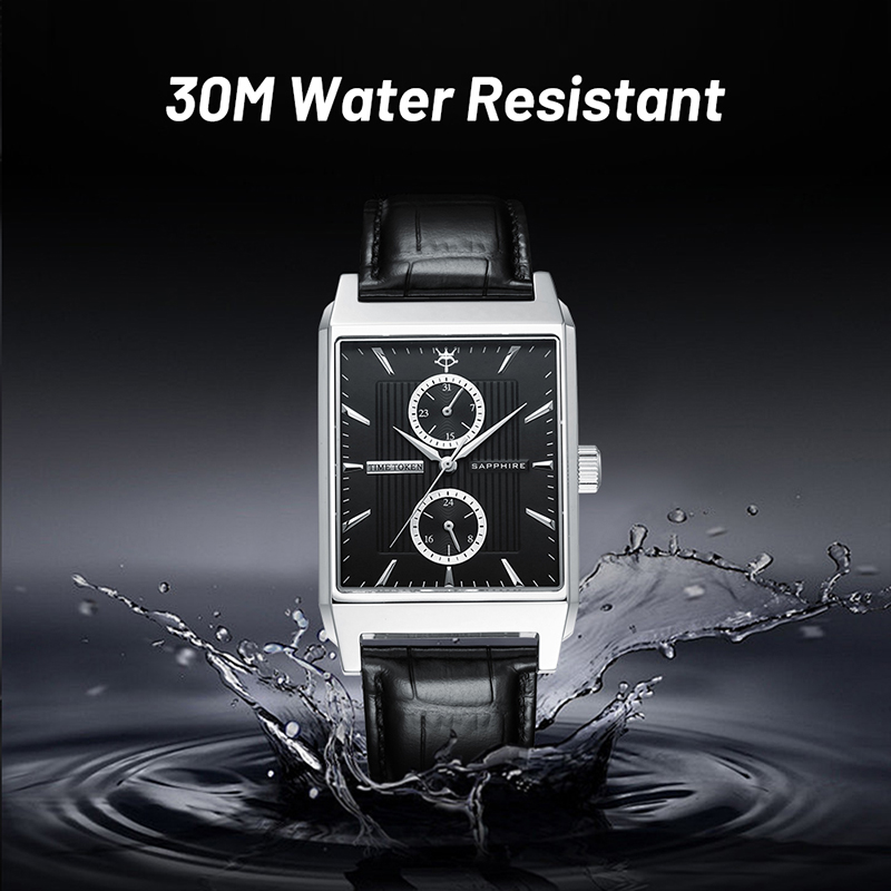 Retro Style Time Token Wristwatch Featuring Real Leather Band and Quartz Movement