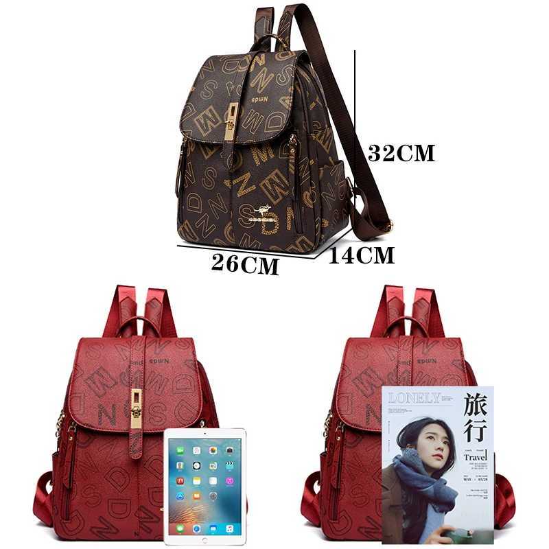 Designer Women Backpack High Quality Soft Leather Shoulder Bag Fashion School Bags Multifunction Rucksack Top-handle Bag Z250512