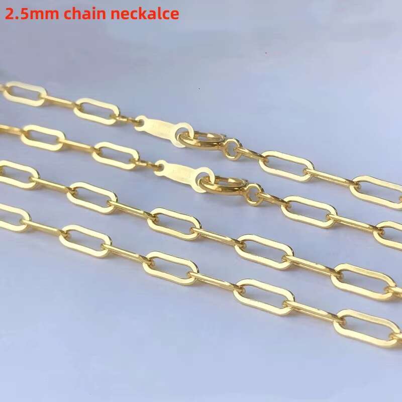 Gold filled paperclip chain buckle for girls, fashionable and simple boutique jewelry necklace