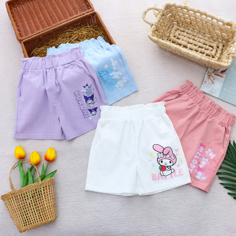 DISNEY Frozen Princess Elsa kids designer clothes Girls' shorts summer children's clothes shorts cartoon printed cute.
