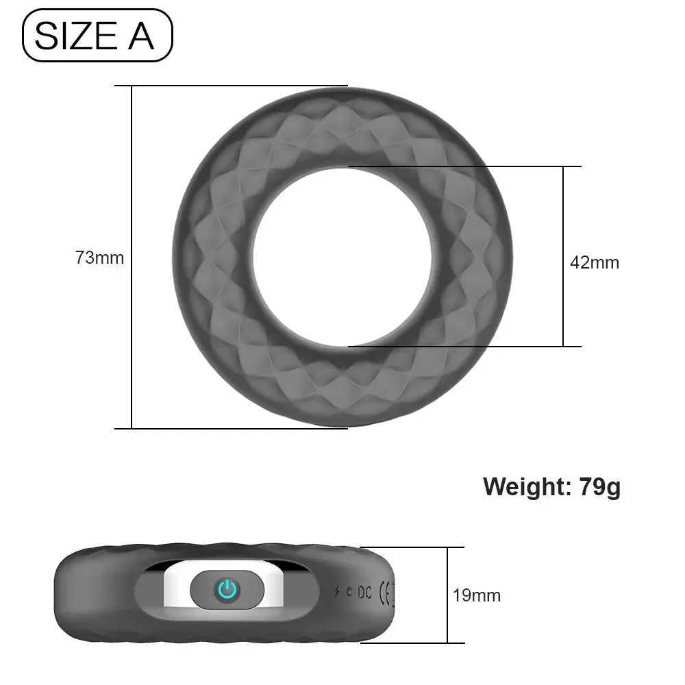 WAKEWAY Penis Ring Vibrator for Men Clitoris Stimulator Delay Ejaculation Enhance Erection Sex Toy for Couples W250512