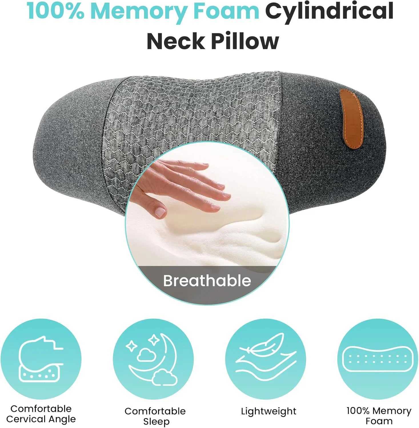 Electric Neck Massage Pillow Heating and Vibration Neck Massager Back Cervical Traction Relax Sleeping Memory Foam Spine SupportW250512
