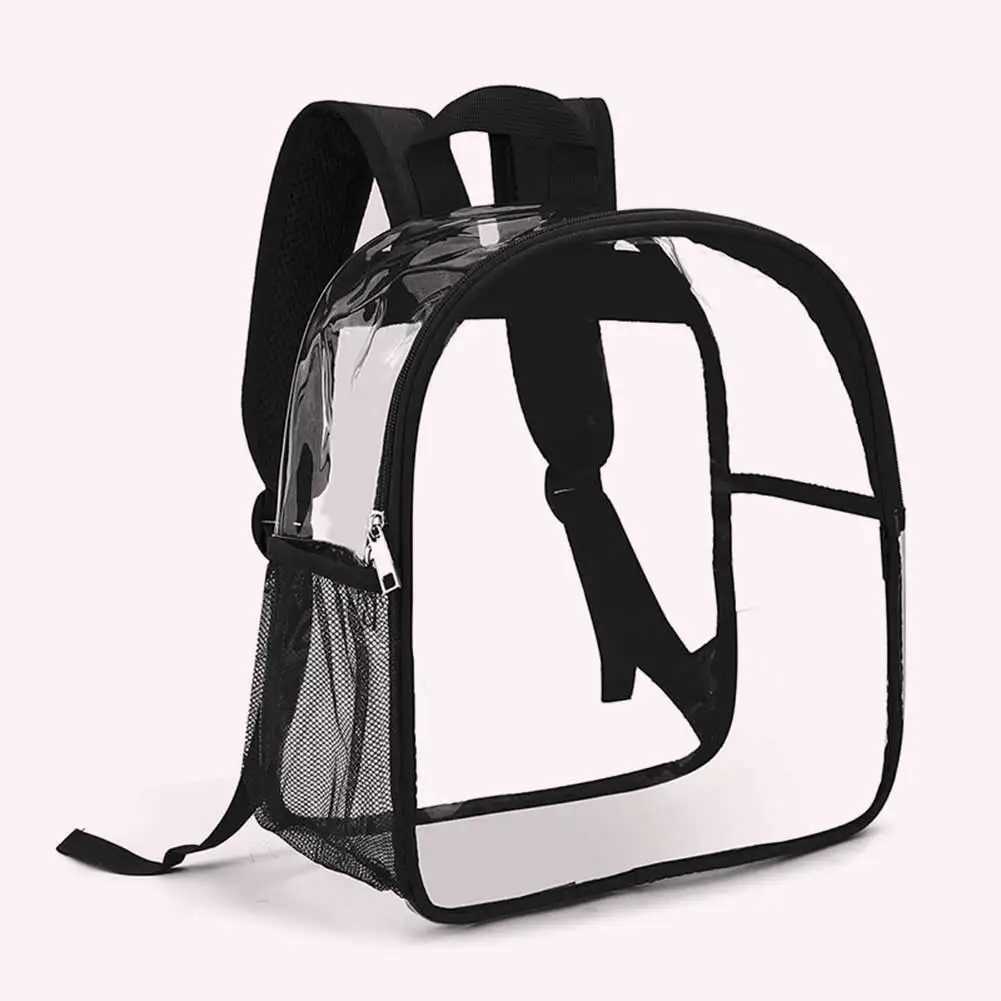 Womens Clear Backpacks Stadium Approved Transparent PVC Multi Function Fashion Casual Storage Bag Z250512