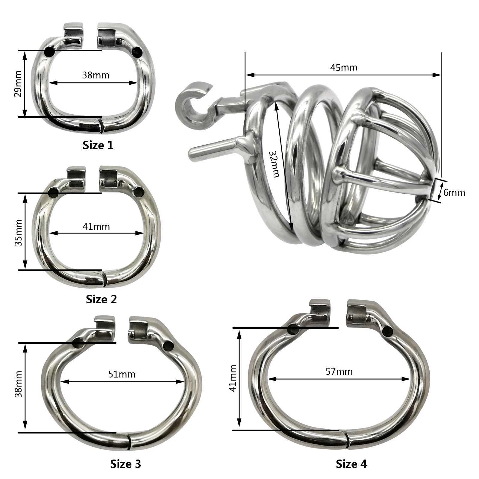 Ergonomic Stainless Steel Stealth Lock Male Chastity DeviceCock CagePenis LockCock RingChastity BeltS054 W250512
