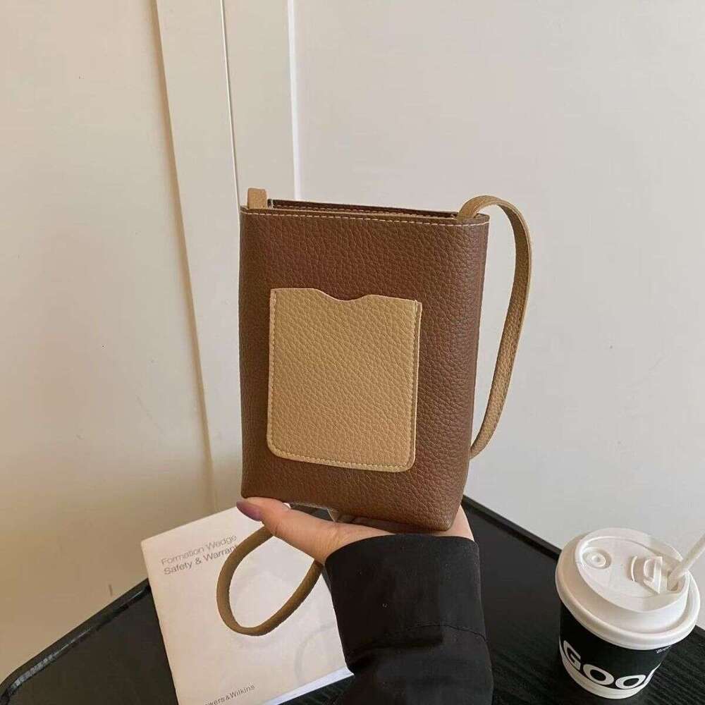 Mini New Style Small and Versatile Texture Single Shoulder Litchi Phone Fashion Crossbody Bag