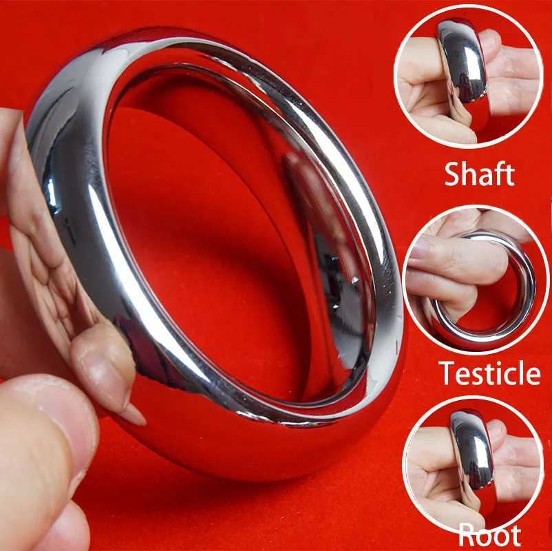 Heavy Weight Cock RingGrip Around Penis and TesticlesMetal Long-Lasting Erection CockringSex Toys for MenBall Stretcher W250512