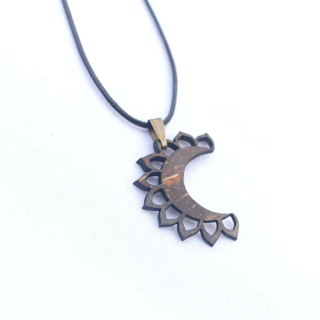 Coconut necklace, handmade women's earrings, jewelry, natural and environmentally friendly, hand carved coconut statue, Hawaii fashion