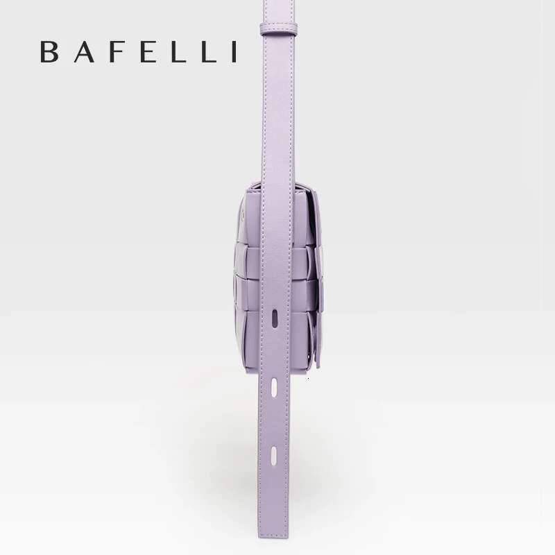 BAFELLI HANDBAG 2025 NEW WOVEN FASHION GENUINE LEATHER BOX BAG SHOULDER CROSSBODY PURSE Women's FEMALE BRAND CLASSICAL