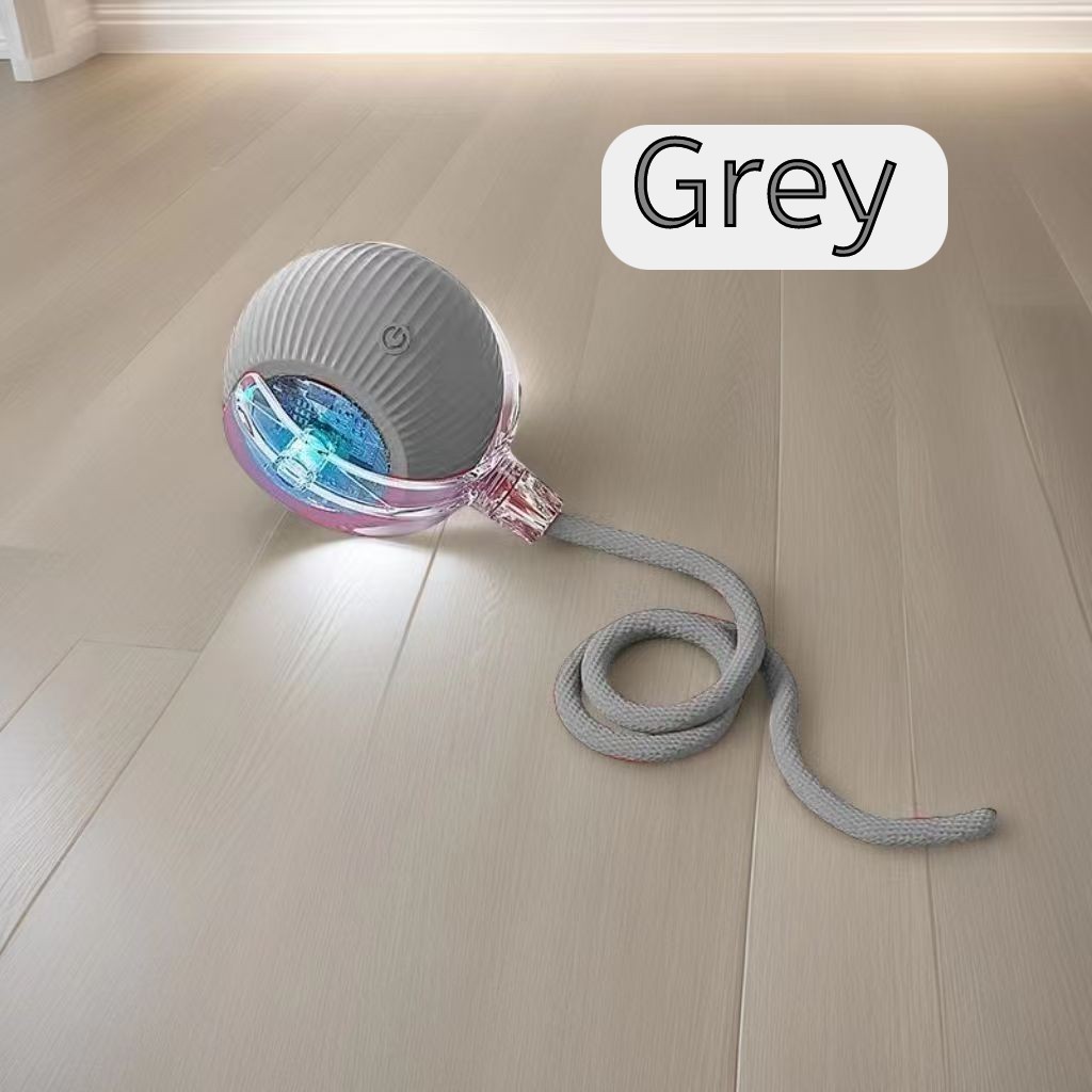 Interactive Smart Cat Toy - Auto-Rolling Pet Plaything With LED Lights And USB Rechargeable Feature