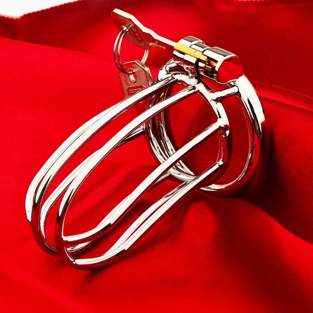 Male Chastity Device Metal Cock Cage Erotic Urethral Lock Sex Toys For Men Gay Bondage Belt Penis Ring Alternative Adult Toy W250512
