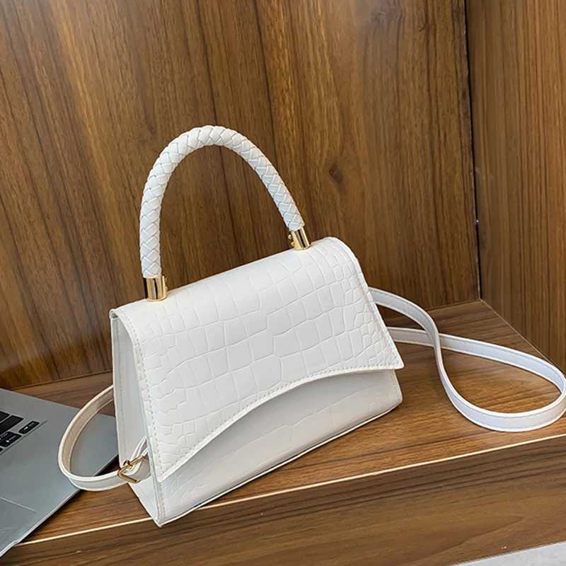 Womens Bag Western Style Shoulder Bag Handbag Korean Version Crocodile Pattern Small Square Bag Fashion And Simple Crossbod Z250512