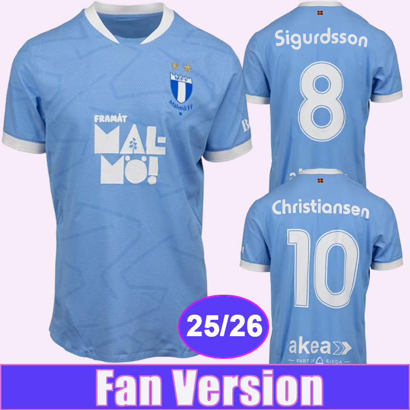 25 26 Malmo Mens Soccer Jerseys KARLSSON LEWICKI ROSENGREN KIESE THELIN CHRISTIANSEN EKONG OLSSON STRYGER Home Football Shirts