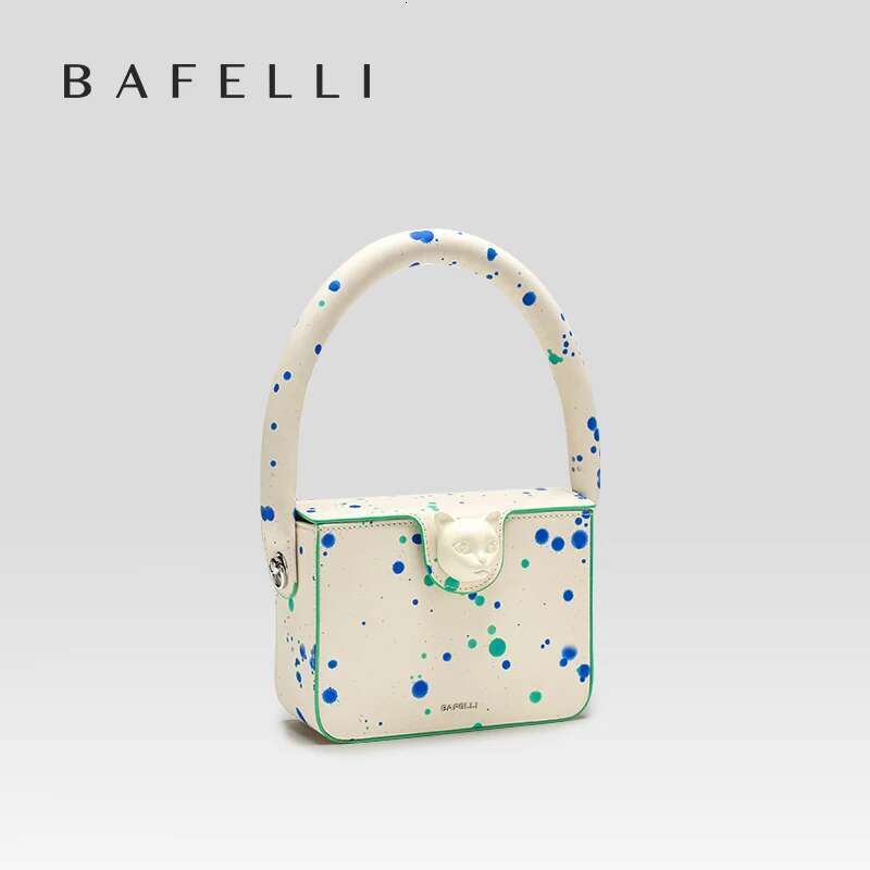 BAFELLI 2024 NEW Women's HANDBAG BOXY GENUINE LEATHER ORIGINAL DESIGNER BRAND CAT SHOULDER FASHION BAGS STYLISH PURSE