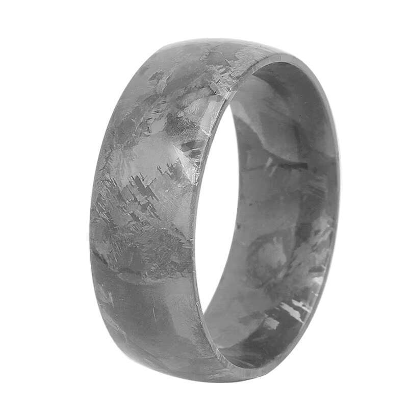Unique TIZTI Ring Pure Titanium Jewelry Nice Looking Similar Meteorite Pattern Flat Shape 8mm Crystallized Titanium Wedding Band