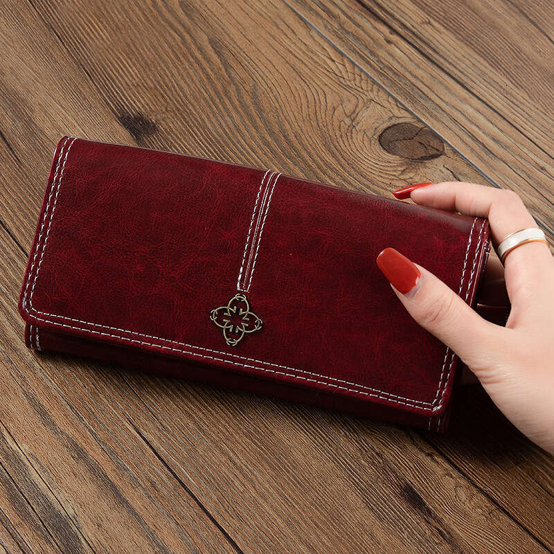 Wallet Women's Long Zipper, Large Capacity, Card Position, Multi function, Two Fold Student Handbag