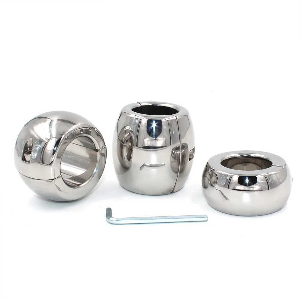 Metal Scrotum Pendant Ball Stretchers Testicular Weight Penis Restraint Stainless Steel BDSM Cock Lock Ring Bondage W250512