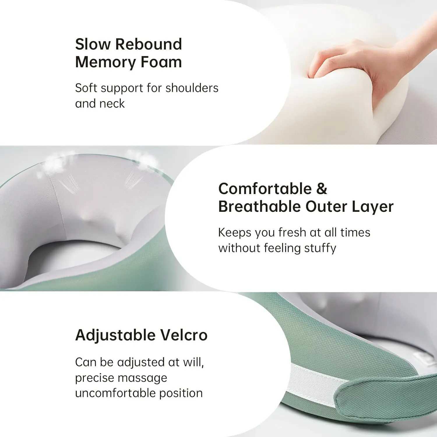 Electric Neck Shoulder Massager Shiatsu Massage Pillow with Heat Hot Compress Cordless Cervical Massager Arm Muscle Pain ReliefW250512
