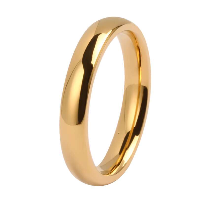High Quality 7mm Mirror Finish Wholesale Flat Titanium Gold Plated Wedding Rings